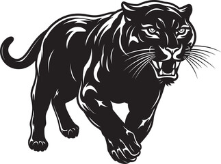 Roaring Runner Running Panther Logo Onyx Sprint Vector Logo Symbol