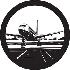 GateGlance Airport Vector Logo Design JetportJourney Vector Logo Iconic Symbol