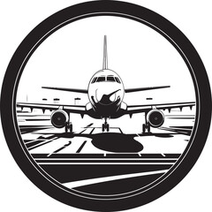 GatewayGaze Vector Airport Emblematic Design RunwayRipple Airport Vector Logo