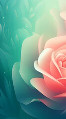 Abstract rose and green gradient background with blur effect, northern lights
