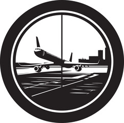 AeroVista Airport View Vector Logo TerminalTrek Airport Journey Emblem