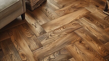 A wooden floor with a checkered pattern - Powered by Adobe