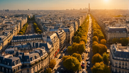 Stunning city of Paris scenic - obrazy, fototapety, plakaty