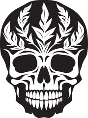 Skullweed Emblem Cannabis Leaf Vector Symbol GanjaGlow Skull Skull with Cannabis Leaf Design