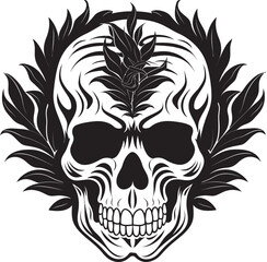 GanjaGlow Skull Skull with Cannabis Leaf Design Skulls and Buds Cannabis Enriched Skull Icon