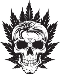 Cannabone Crown Cannabis Leaf Skull Symbol Leafy Skullscape Cannabis Inspired Emblem