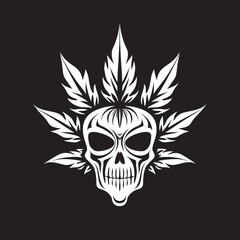 Cannaskull Crest Marijuana Vector Symbol MarijaSkull Mark Cannabis Enriched Logo