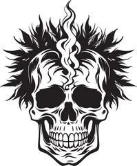 Mariabone Icon Skull with Cannabis Leaves Skullscape Symbol Cannabis Leaf Emblem