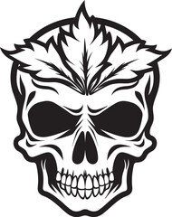 Skullscape Vision Skull with Cannabis Symbol Cannabone Design Cannabis Leaf Vector
