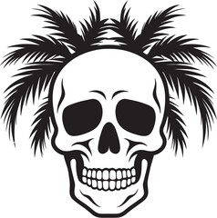 Palm Bone Palm Emblem Icon Oasis of Death Palm Vector Symbol