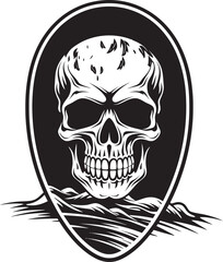 Skullboard Shredder Skullhead Emblem Design CoastalSkull Beach Logo Icon
