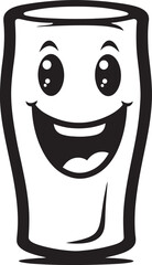 Radiant Refreshment Emblem for Smile Glass Beer Mug Crafted Grin Vector Logo Icon for Smile Beer Mug