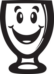 Joyful Sip Emblematic Design for Smile Glass Beer Mug Beaming Brew Iconic Logo for Smile Glass Beer Mug