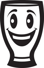 Smile On Tap Emblem Design for Glass Beer Mug Crafted Joy Vector Logo for Smile Glass Beer Mug