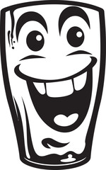 Beaming Brew Iconic Logo for Smile Glass Beer Mug Cheers in Style Vector Logo Icon for Smile Beer Mug