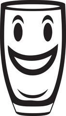 Radiant Joy Vector Logo for Smile Glass Beer Mug Smile Infused Iconic Beer Mug Logo Design