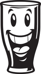 Sip with a Smile Iconic Emblem for Glass Beer Mug Brewed Cheer Vector Logo Design for Smile Glass Beer Mug