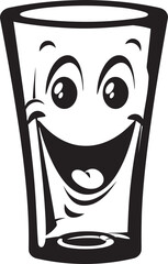 Joy Overflow Vector Logo Design for Smile Glass Beer Mug Radiant Refreshment Emblem for Smile Glass Beer Mug