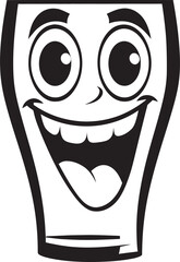 Taste of Sunshine Smile Glass Beer Mug Icon Joyful Brew Vector Logo for Smile Glass Beer Mug