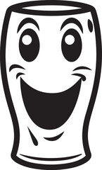 Grinning Goodness Vector Logo Design for Smile Glass Beer Mug Crafted Radiance Iconic Emblem for Glass Beer Mug