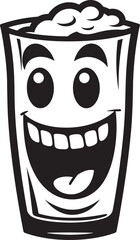 Radiant Refreshment Vector Logo Icon for Smile Beer Mug Crafted Grin Iconic Emblem for Glass Beer Mug