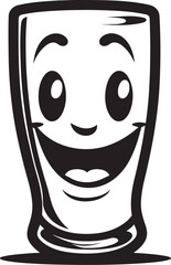Raise a Smile Vector Logo Icon for Smile Beer Mug Joyful Sip Emblem Design for Glass Beer Mug