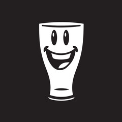 Crafted Grin Iconic Emblem for Glass Beer Mug Savor the Smile Vector Logo for Smile Glass Beer Mug