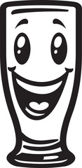 Crafted Radiance Iconic Emblem for Glass Beer Mug Brewed Cheer Vector Logo Icon for Smile Beer Mug