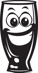 Pouring Happiness Smile Glass Beer Mug Icon Savoring Smiles Vector Logo for Smile Beer Mug