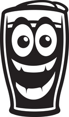 Overflowing Smiles Vector Logo for Smile Beer Mug Joyful Brew Smile Glass Beer Mug Emblem Design