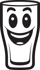 Infusing Joy Vector Logo for Smile Beer Mug Smile Overflow Glass Beer Mug Emblem