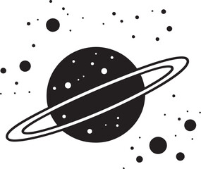 Astral Seal Vector Space Icon Interstellar Insignia Emblematic Space Badge