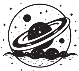 Astral Seal Vector Space Emblem Interstellar Insignia Emblematic Space Badge