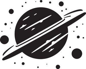 Starry Insignia Emblematic Space Logo Nebula Mark Icon Design for Space