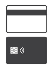 Credit debit bank card icon - 784759587