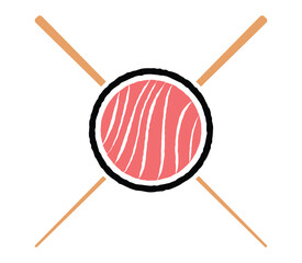 sushi seafood roll icon - 784759589