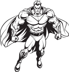 Caped Crusader Symbolic Heroic Emblem Justice Mark Emblem Design for Super Icon