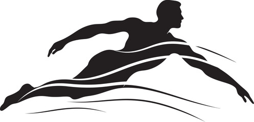 Fluid Fitness Emblematic Logo Icon Aquatic Aura Symbol Design for Swim Emblem