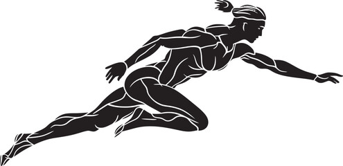 Splash Speed Vector Logo Emblem Water Warrior Emblematic Swimmer Icon