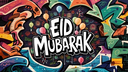A poster for the greeting card Eid Mubarak.