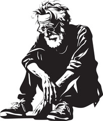 Fading Faith Emblematic Vector Logo Solemn Solace Iconic Emblem of Melancholy