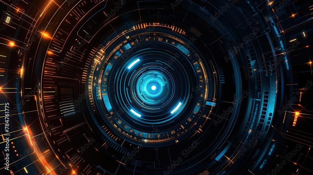 Poster cyber security data protection business technology privacy concept. abstract technology background.