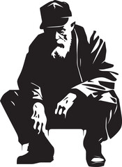 Solemn Strain Iconic Emblem of Burdened Hearts Elderly Echo Symbol of Times Whispers