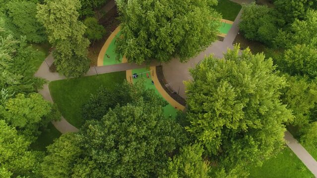 Park Przy Mdk Slupsk Aerial View Poland