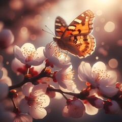 Butterfly vector art illustration 