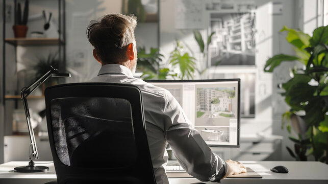 Un architecte qui travail, les projets de demain