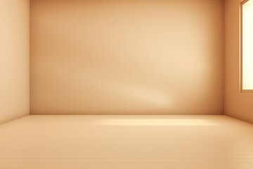 beige abstract background vector, empty room interior with gradient corner in a color for product presentation platform studio showcase mock up