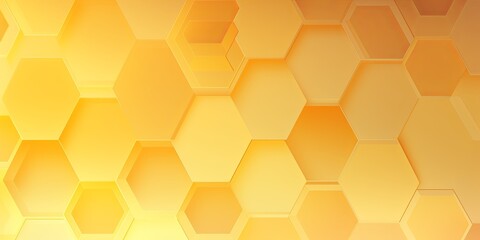 Beige and yellow gradient background with a hexagon pattern in a vector illustration  - obrazy, fototapety, plakaty