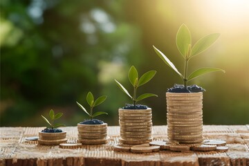 Financial growth in nature, ideal for investment concepts