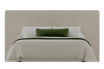 front view of bed, on transparent background